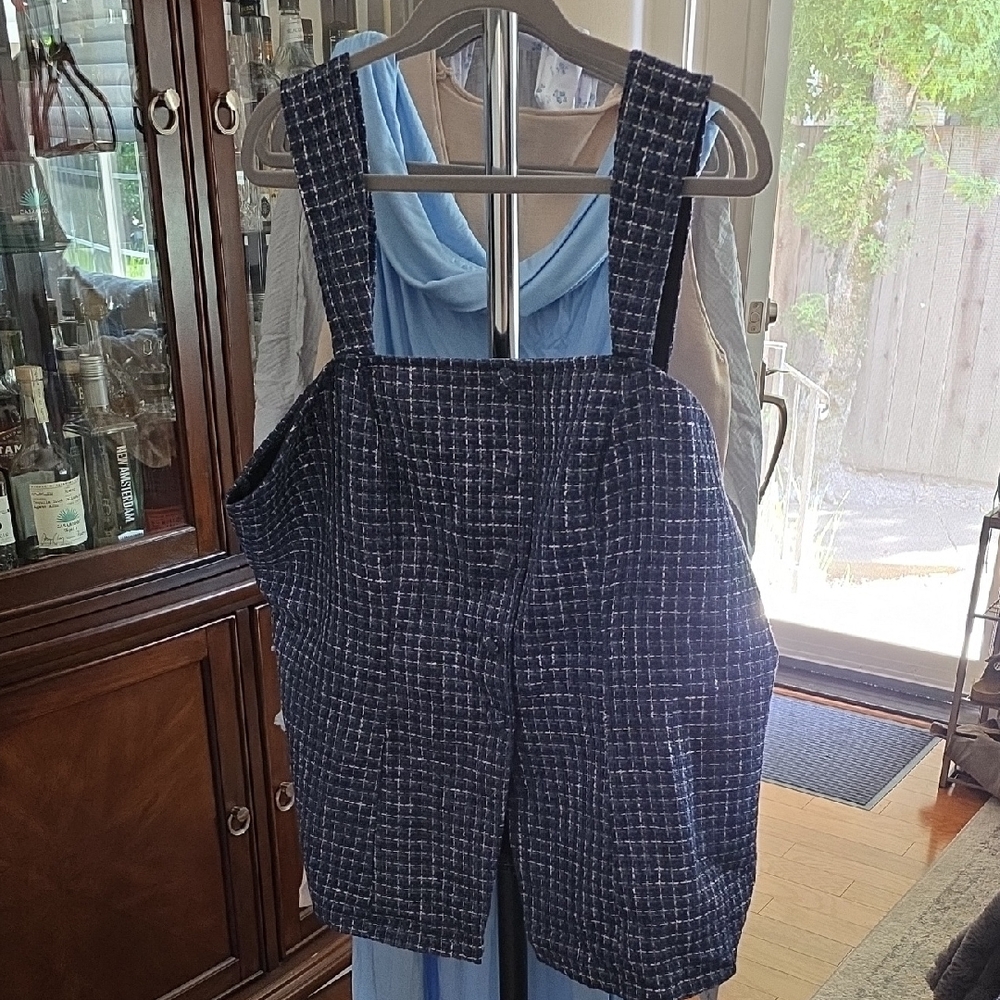 Cider Navy Tweed Overalls